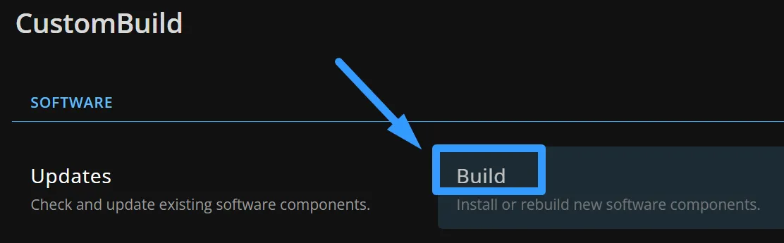 Truy cập Build