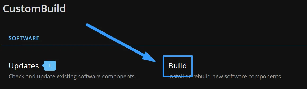 Truy cập Build