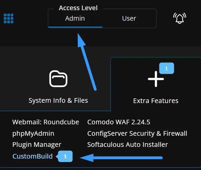 Truy cập CustomBuild