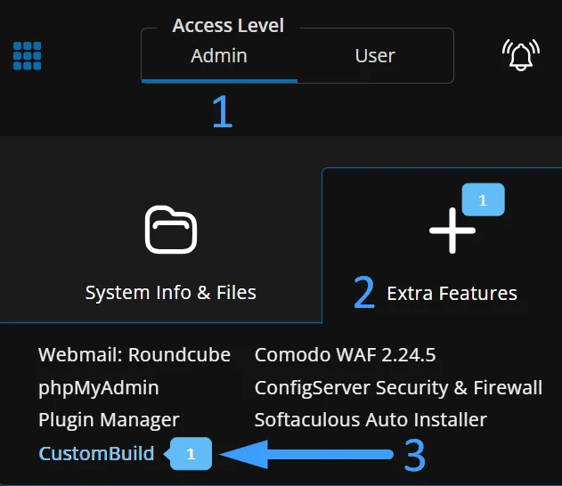 Truy cập CustomBuild