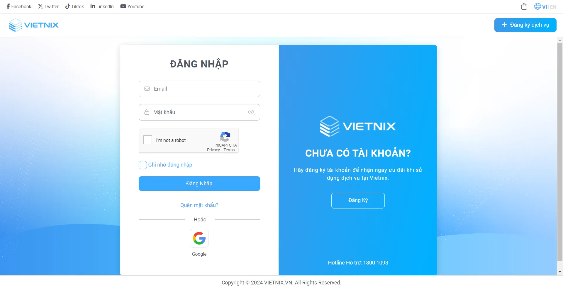 Đăng nhập vào tài khoản Portal