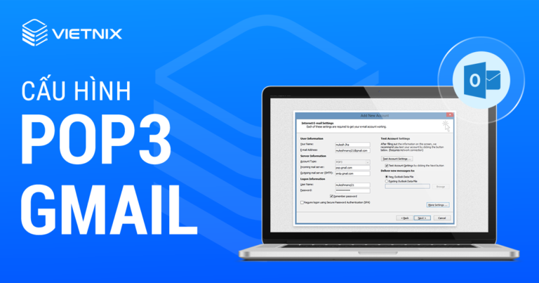 cấu hình pop3 gmail