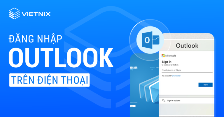 đăng nhập outlook trên điện thoại