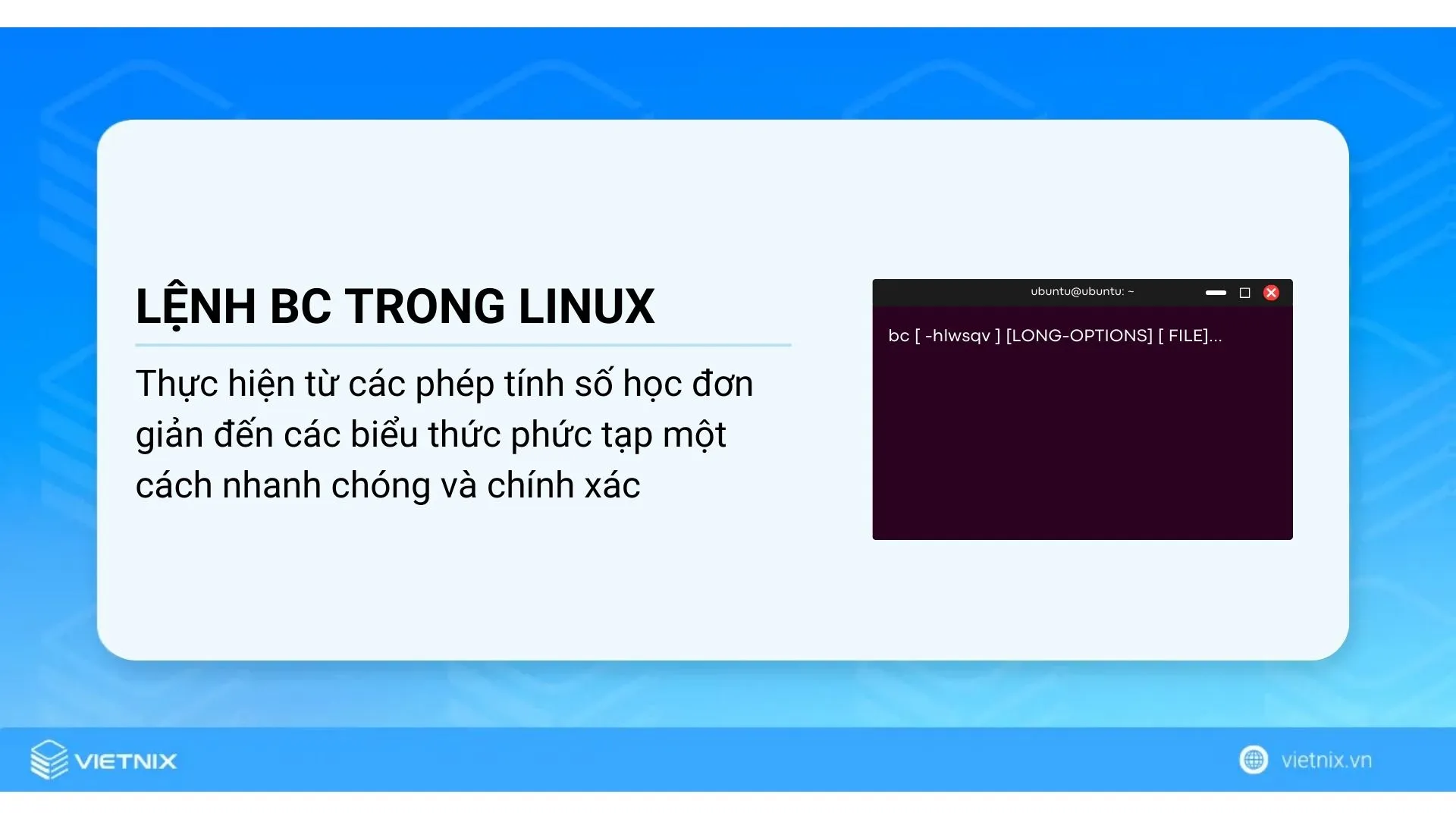 Lệnh bc trong Linux