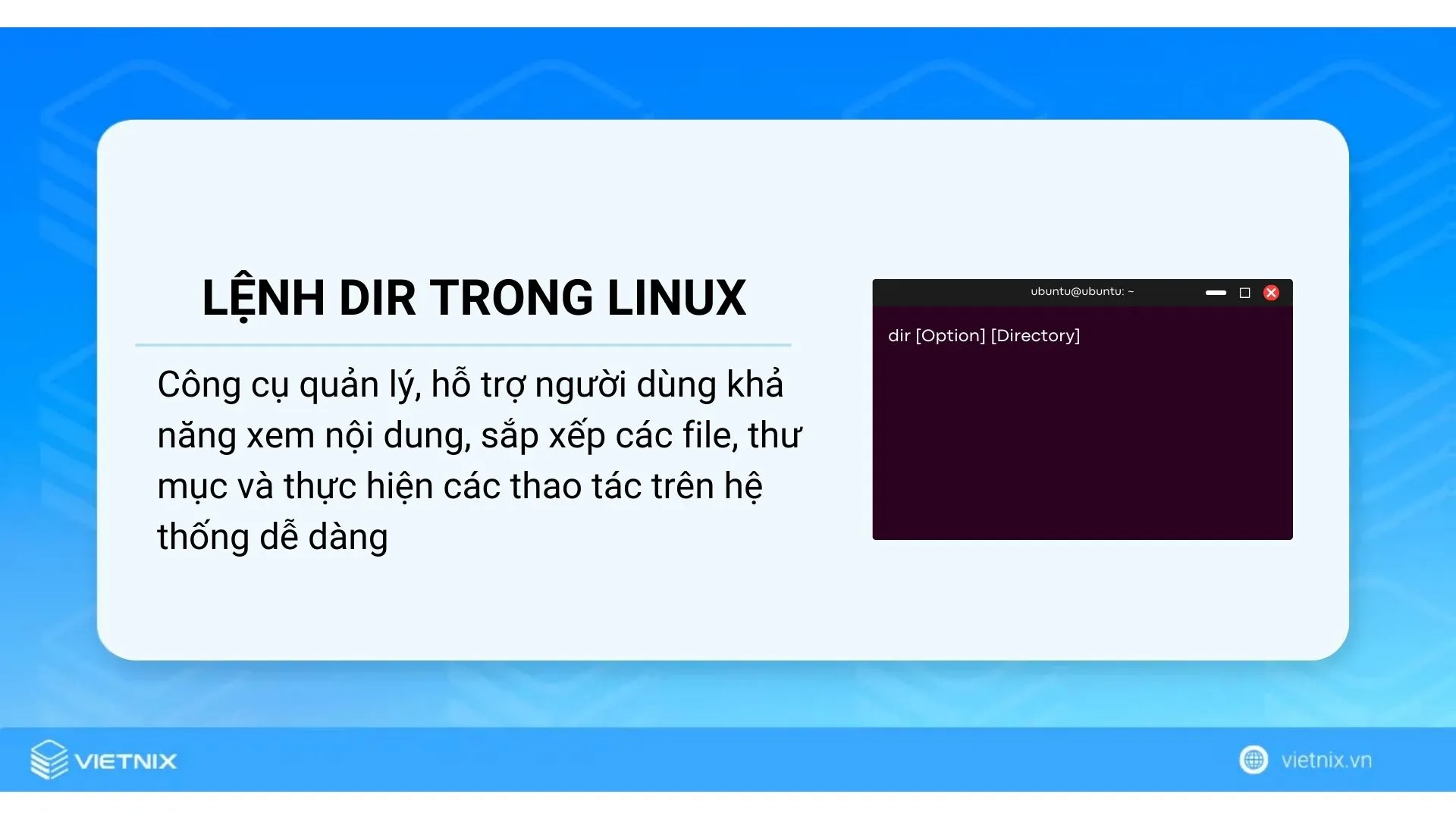 Lệnh dir trong Linux