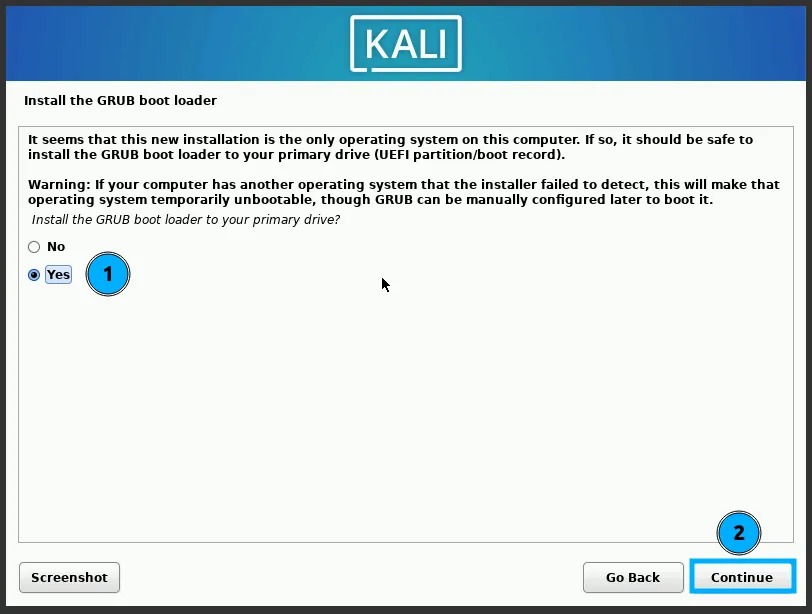 Cài đặt GRUB Bootloader