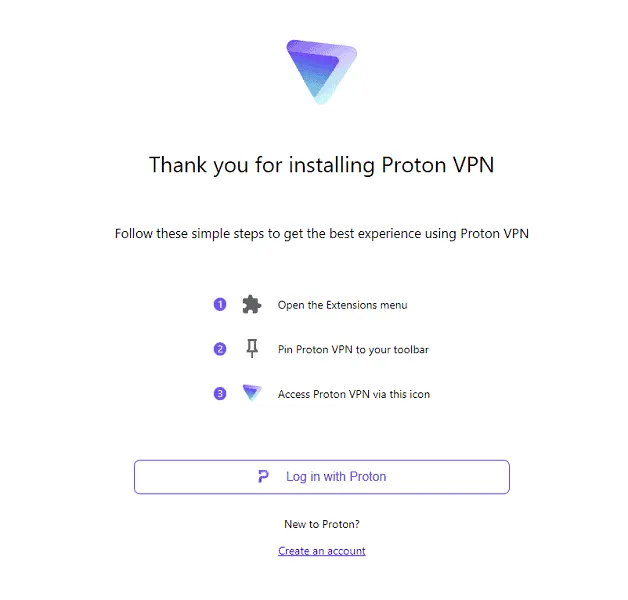 Đăng ký hoặc đăng nhập tài khoản Proton VPN trên Chrome