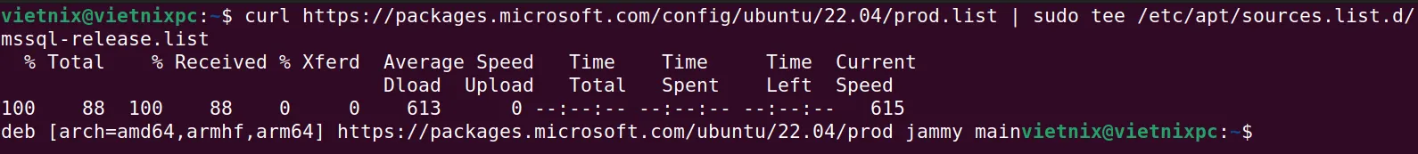 Đăng ký repo Microsoft Ubuntu