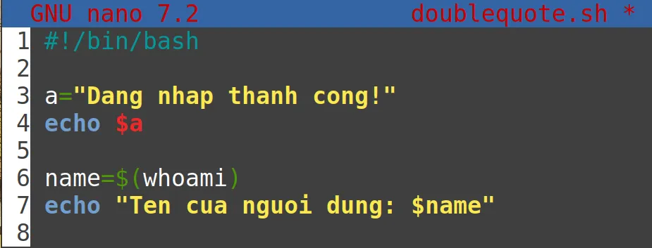 Tạo chuỗi văn bản với dấu nháy kép