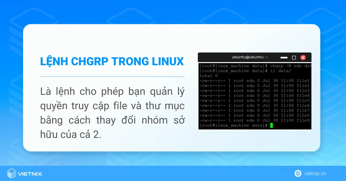 Lệnh chgrp trong Linux