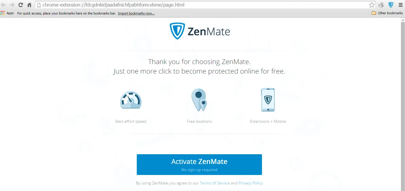 Kích hoạt ZenMate VPN