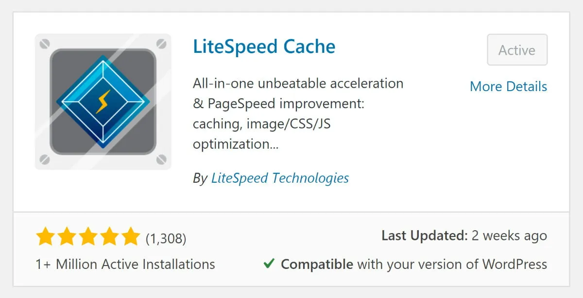 Litespeed cache