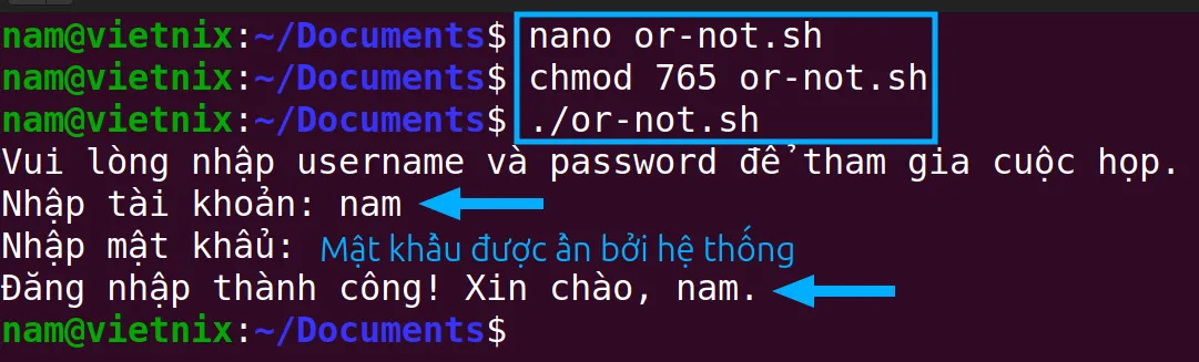 Sử dụng toán tử OR và NOT trên cùng một dòng