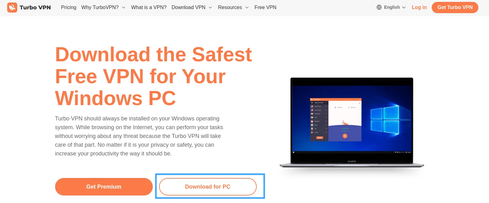 Tải phần mềm Turbo VPN cho PC