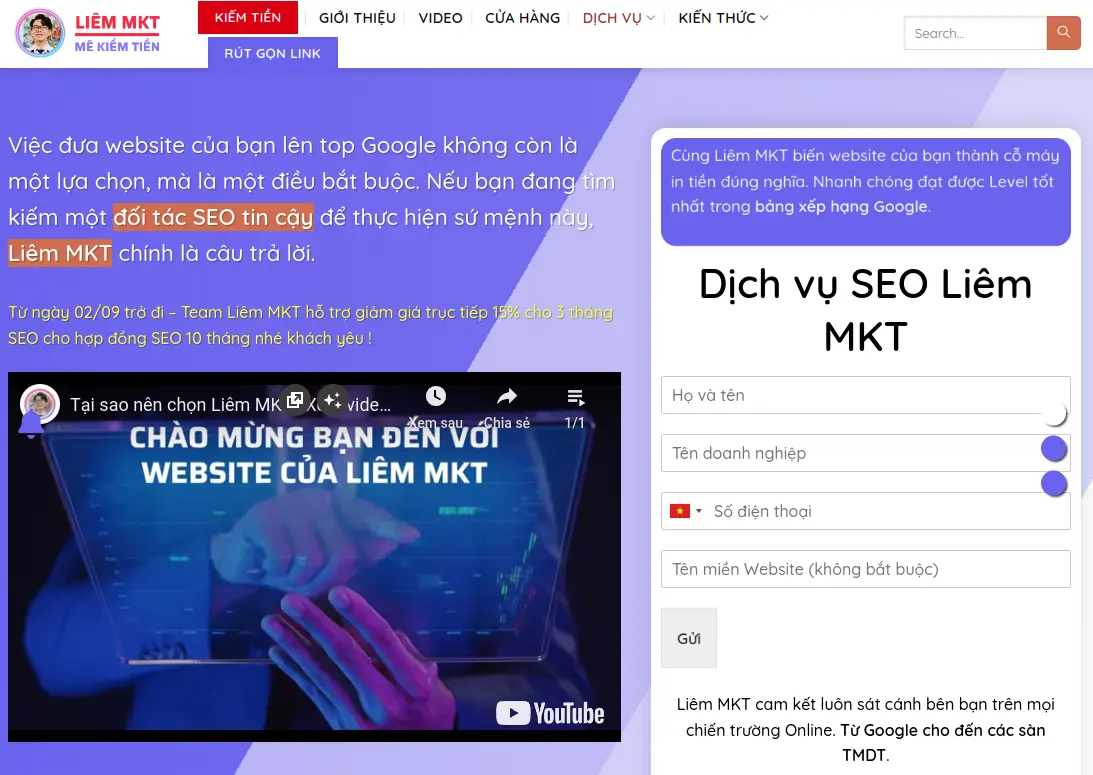 Dịch vụ SEO website tổng thể uy tín, hiệu quả 83 Dịch vụ SEO Liêm MKT - Dịch vụ seo tổng thể uy tín