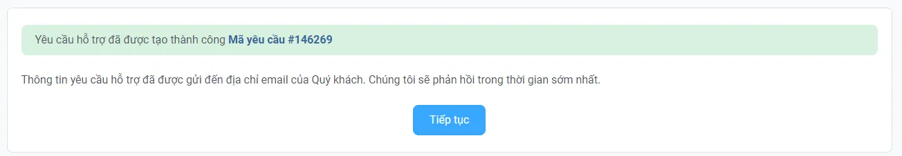 Đợi khoảng 10 phút để bộ phận Kinh doanh kích hoạt gói Hosting dùng thử