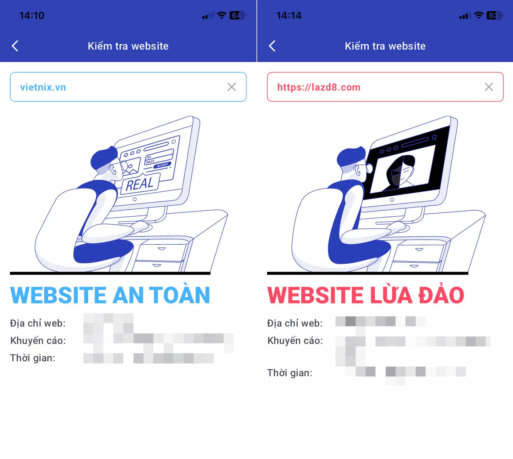 Tên miền lừa đảo là gì? Cách phòng chống lừa đảo mới nhất 46 Thông báo cho đường dẫn vừa nhập