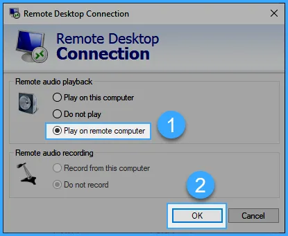 Khắc phục lỗi mất tiếng khi Livestream TikTok Studio trên VPS 27 Chọn Play on this computer