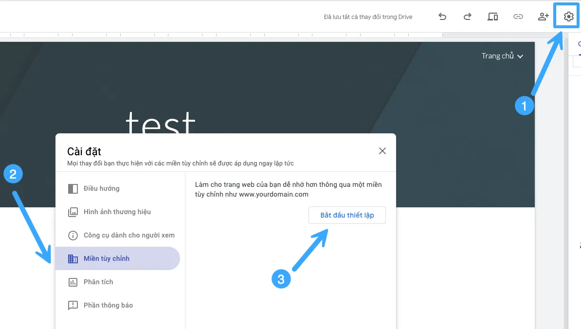 Tìm hiểu mọi điều về Google Sites - Công dụng và ưu nhược điểm 68 Tùy chỉnh tên miền