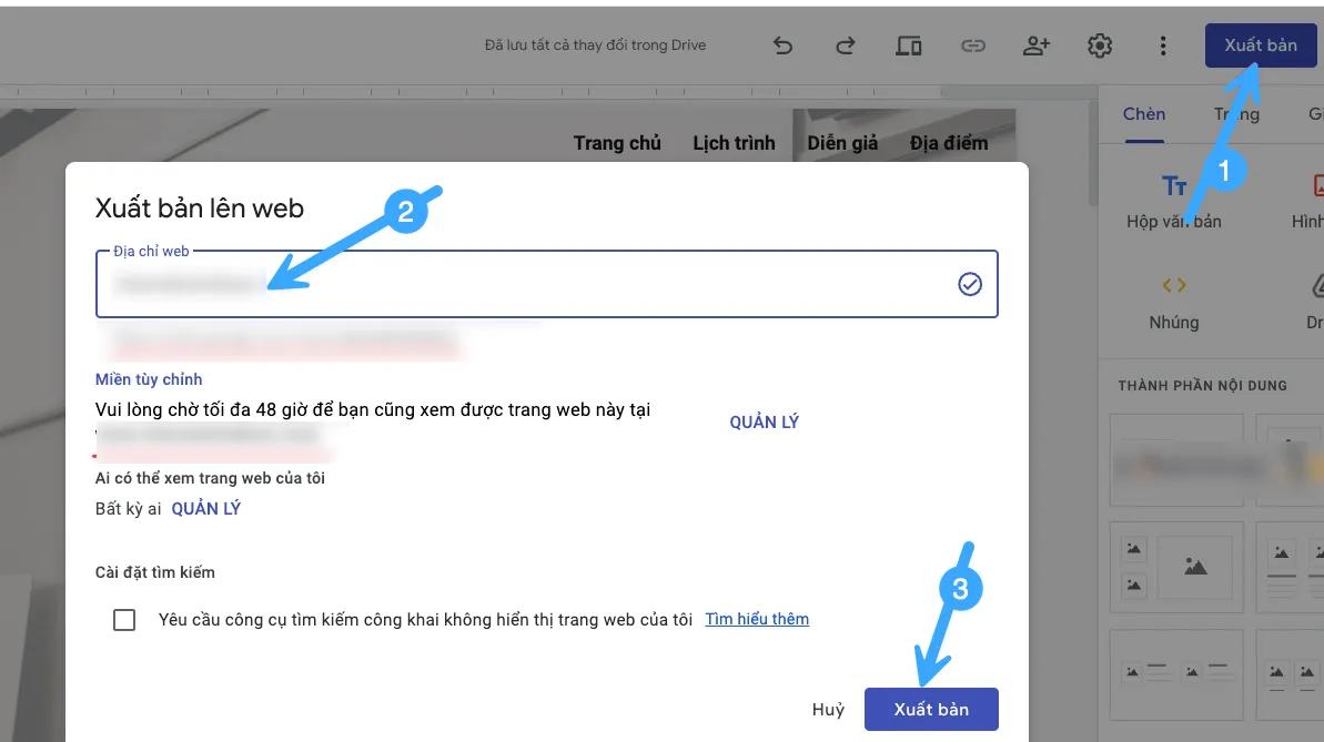 Tìm hiểu mọi điều về Google Sites - Công dụng và ưu nhược điểm 72 Xuất bản trang web