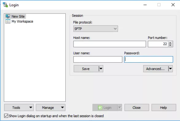 Cách kết nối và truy cập VPS qua sFTP bằng WinSCP và giao diện dòng lệnh 32 Cấu hình phiên kết nối trong WinSCP