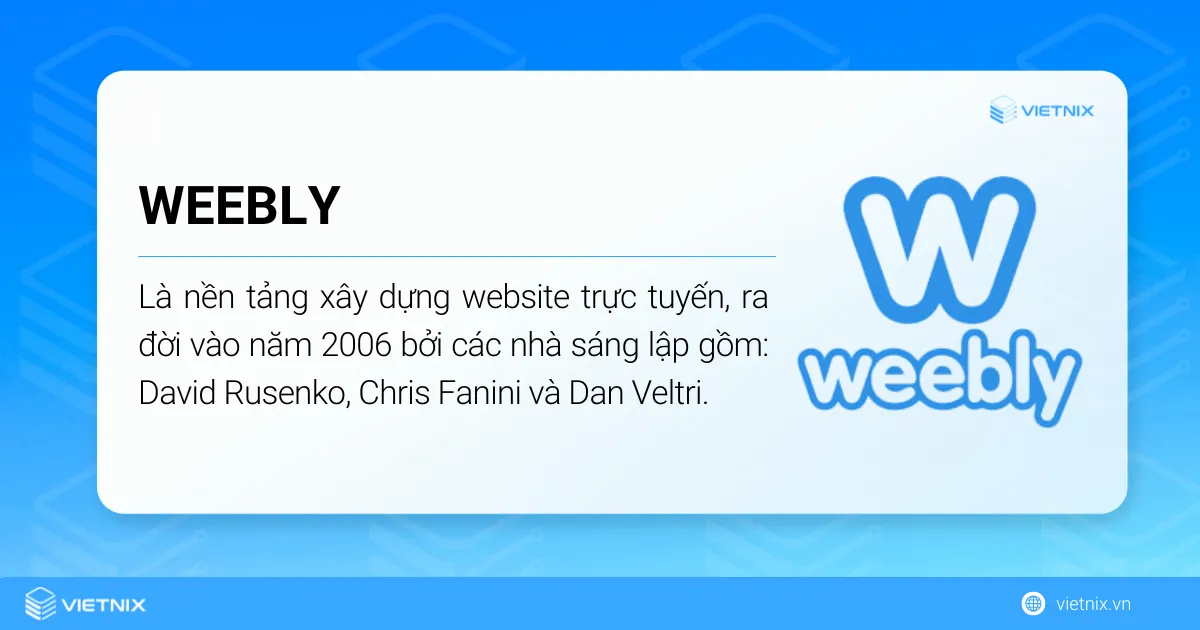 Khái niệm Weebly