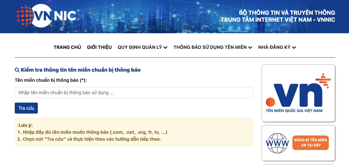 Hướng dẫn 4 bước khai báo tên miền quốc tế sau khi đăng ký 20 Tra cứu tên miền
