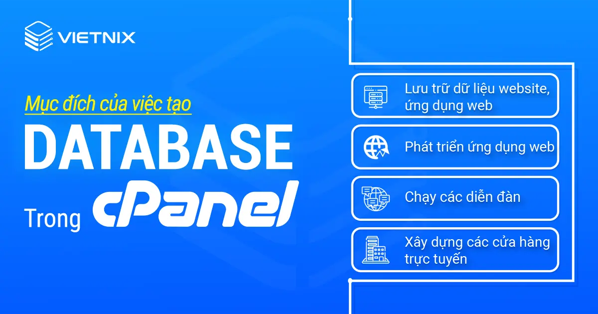 mục đích của tạo Database