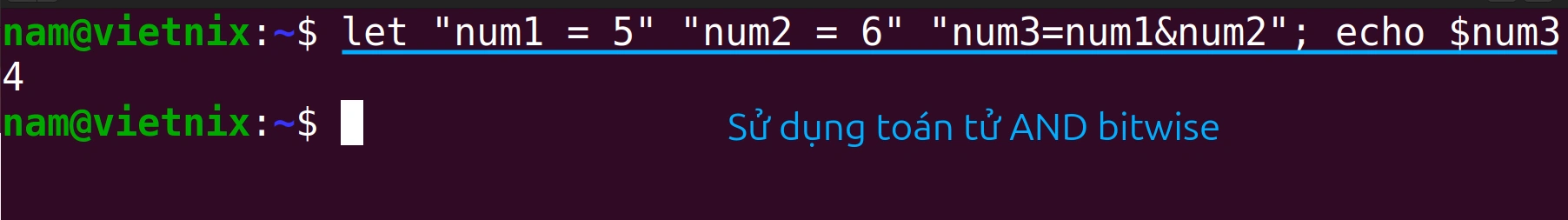 Sử dụng toán tử AND bit