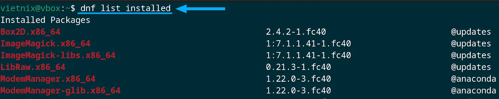 Cách gỡ cài đặt phần mềm package trong Linux nhanh và hiệu quả 57 Danh sách tên các package đã cài đặt