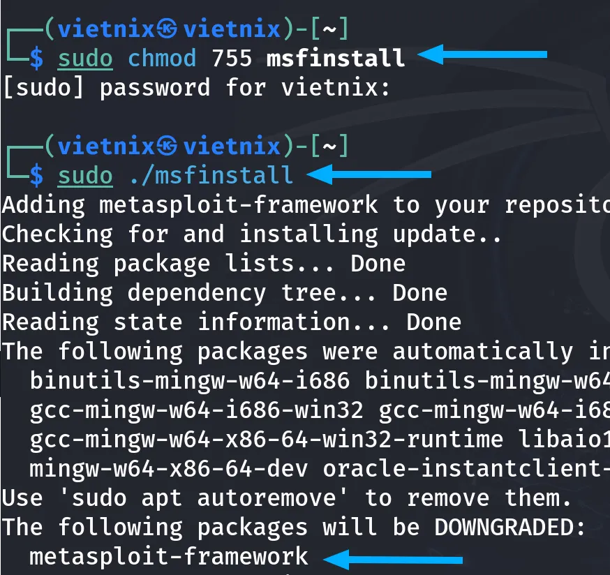 Cách cài đặt metasploit trên Kali Linux từng bước chi tiết và cơ bản nhất 27 Lệnh để cài đặt