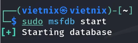 Cách cài đặt metasploit trên Kali Linux từng bước chi tiết và cơ bản nhất 29 Khởi động PostgreSQL