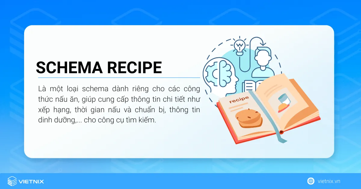 Schema Recipe là một loại schema dành riêng cho các công thức nấu ăn