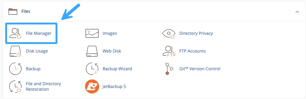 Chọn File Manager