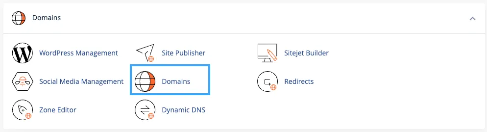 Hướng dẫn tạo Subdomain trên cPanel chi tiết, nhanh chóng 25 Tìm đến mục quản lý Domains