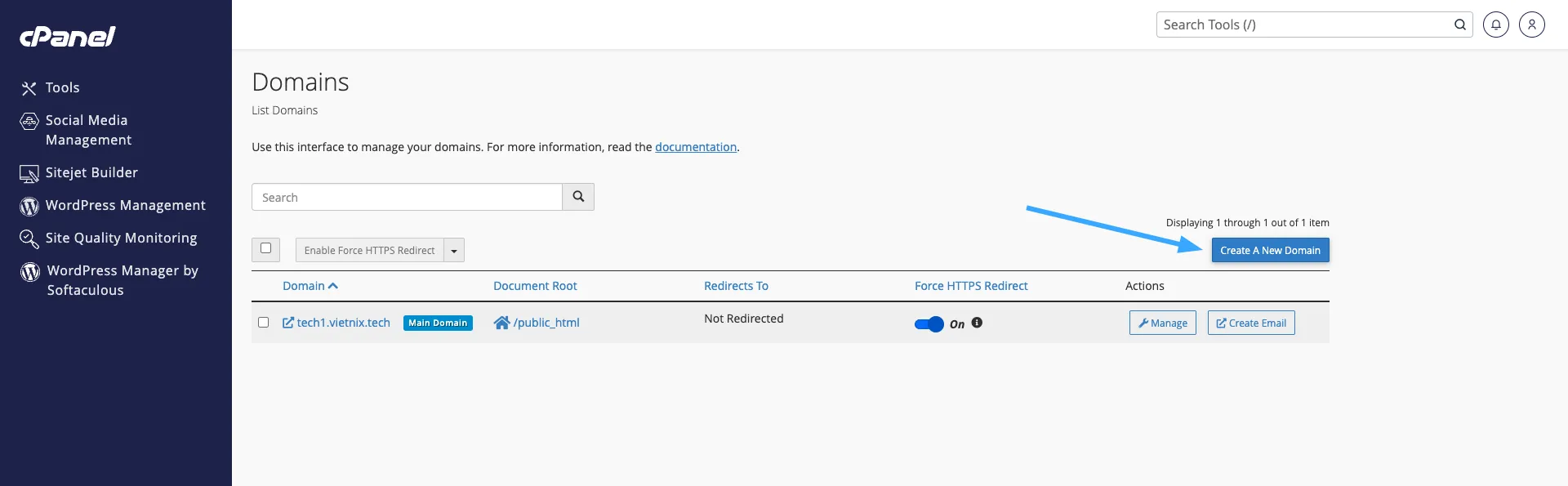 Hướng dẫn tạo Subdomain trên cPanel chi tiết, nhanh chóng 26 Bước 3: Bắt đầu tạo Domain mới