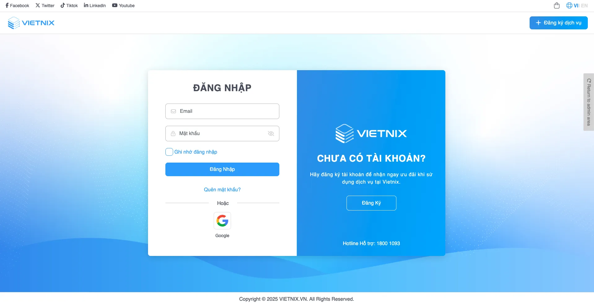 Hướng dẫn tạo Subdomain trên cPanel chi tiết, nhanh chóng 29 Bước 1: Đăng nhập vào trang quản lý Vietnix