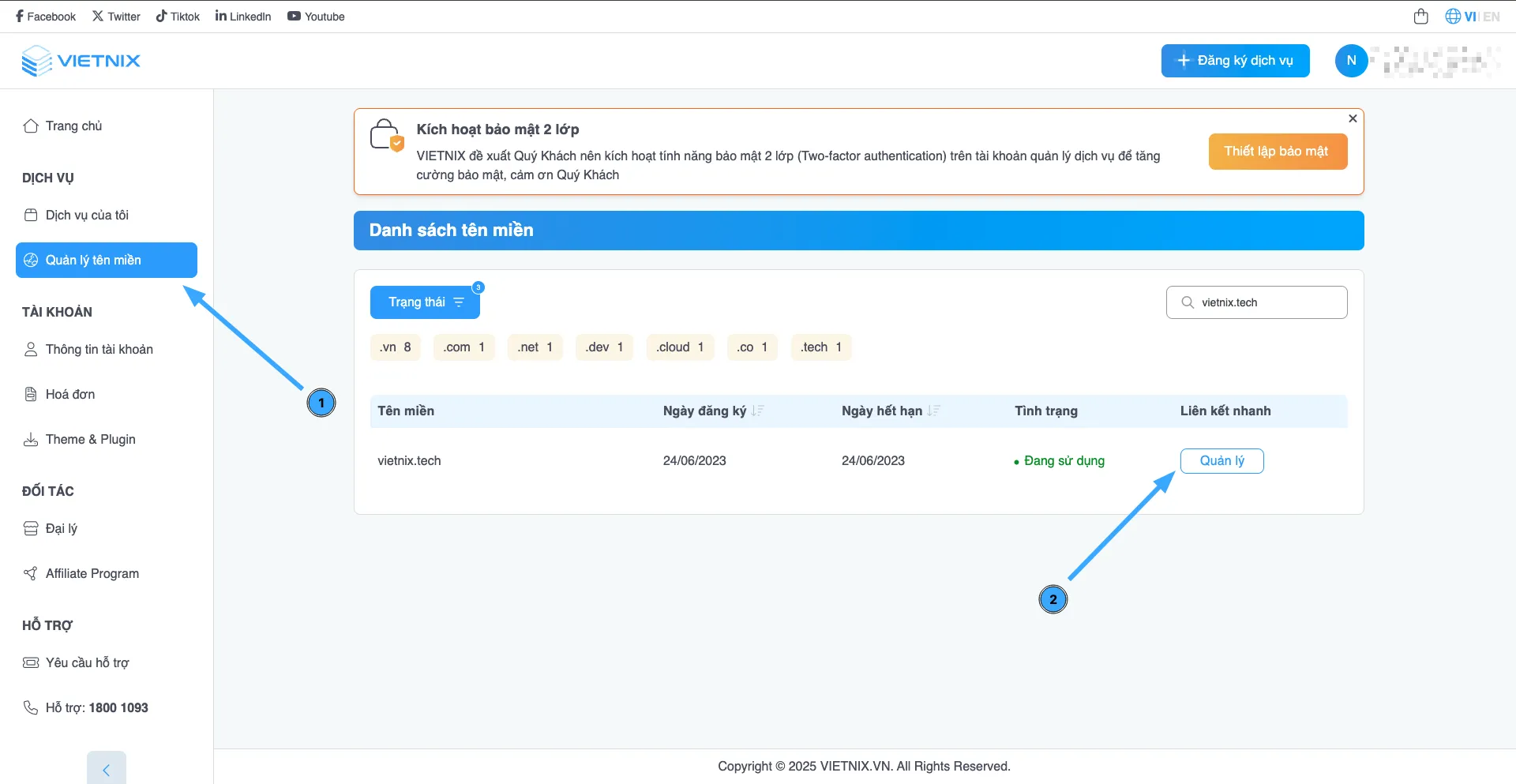 Hướng dẫn tạo Subdomain trên cPanel chi tiết, nhanh chóng 30 Truy cập vào mục quản lý DNS