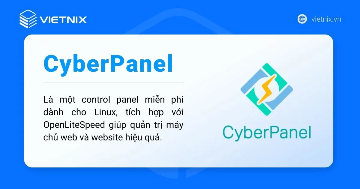 CyberPanel là một control panel miễn phí dành cho Linux