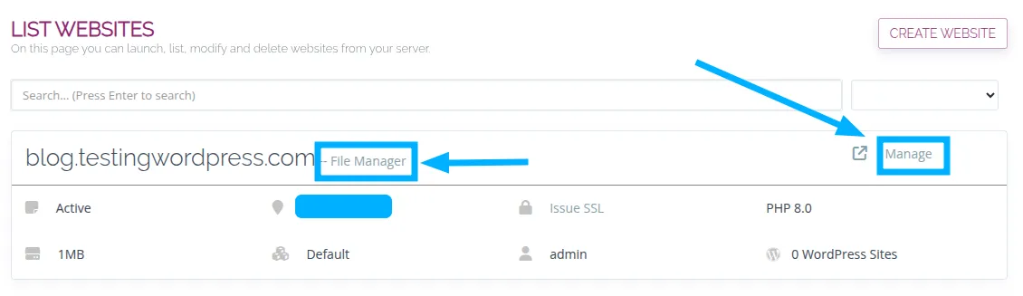 10 thao tác với File Manager trên CyberPanel chi tiết nhất 41 Truy cập File Manager