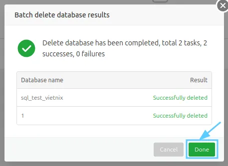 Hướng dẫn nâng cấp Service trên aaPanel 36 Chọn Done