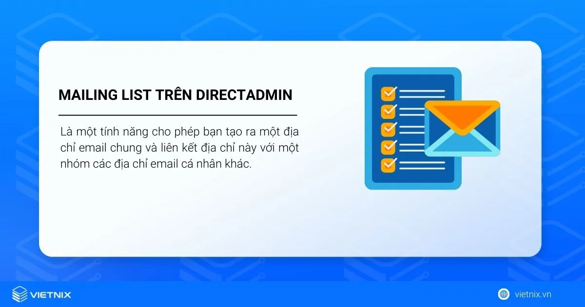 định nghĩa mailing list trên DirectAdmin