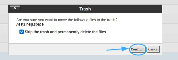 Cách xóa subdomain trên cPanel: Hướng dẫn chi tiết và dễ thực hiện 21 Xác nhận xóa vĩnh viễn mà không lưu vào Trash (Thùng rác)