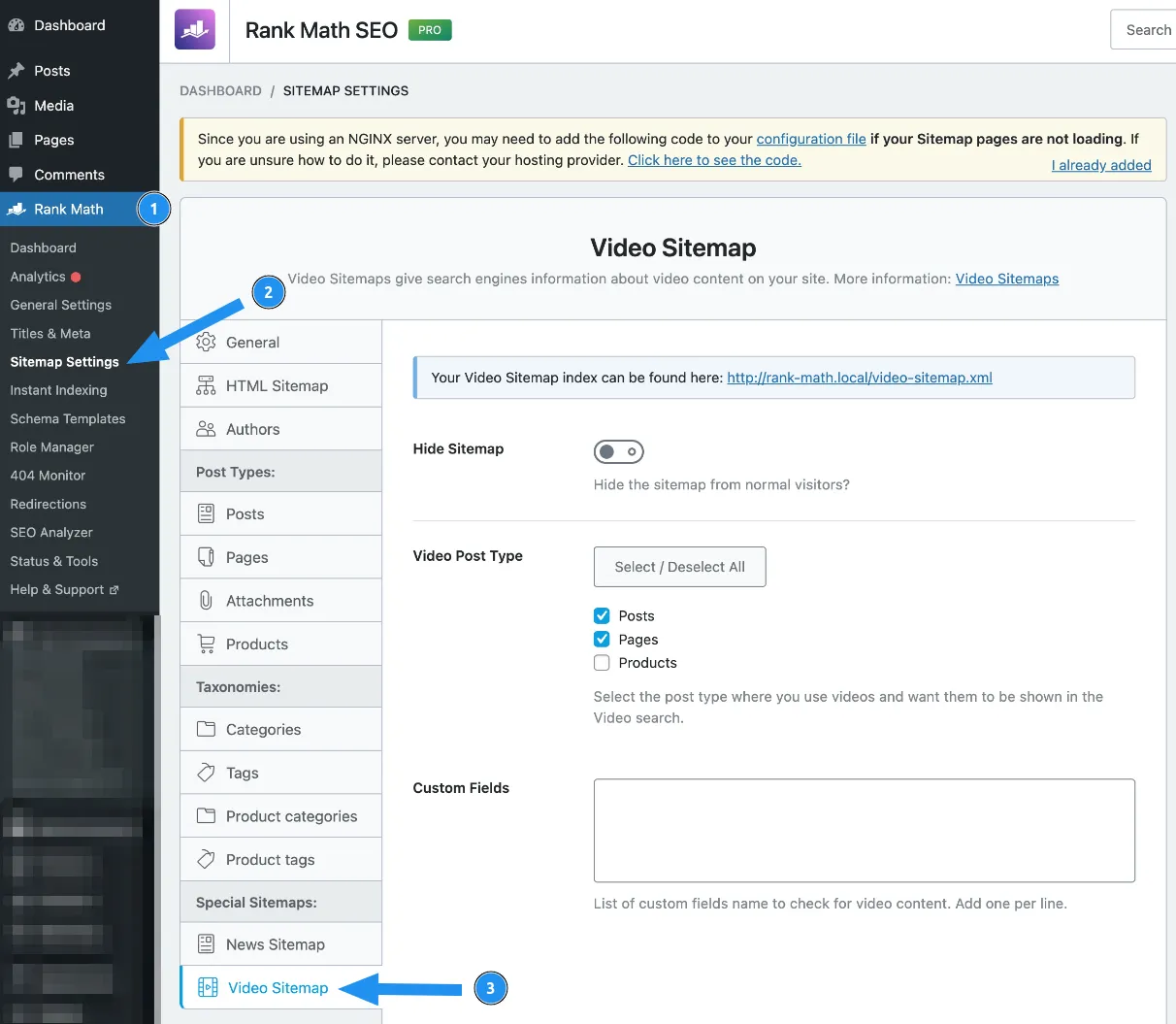Hướng dẫn sử dụng Video Sitemap trong Rank Math SEO chi tiết 20 Cấu hình Video Sitemap trong Rank Math