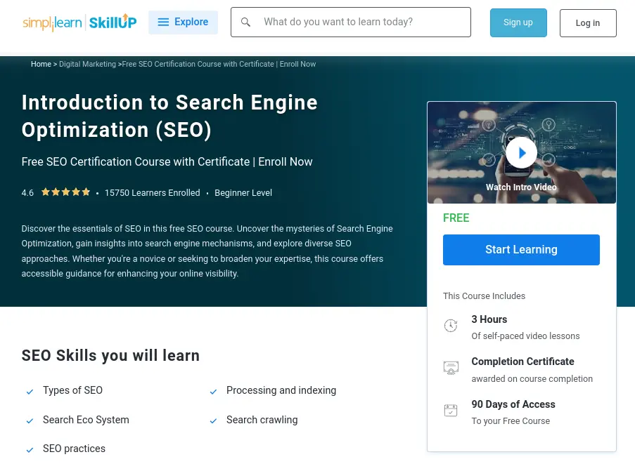 SEO Basic – Skillup (Simplilearn)