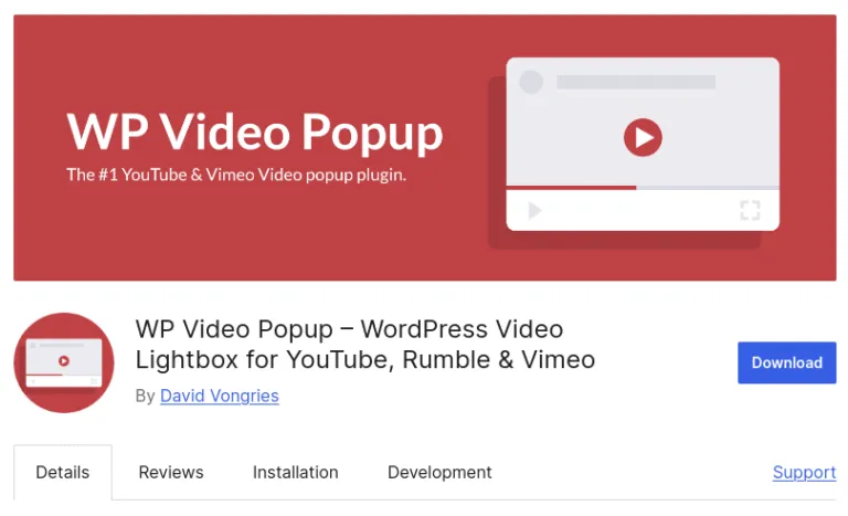 WP Video Popup – Plugin video lightbox cho YouTube và Vimeo