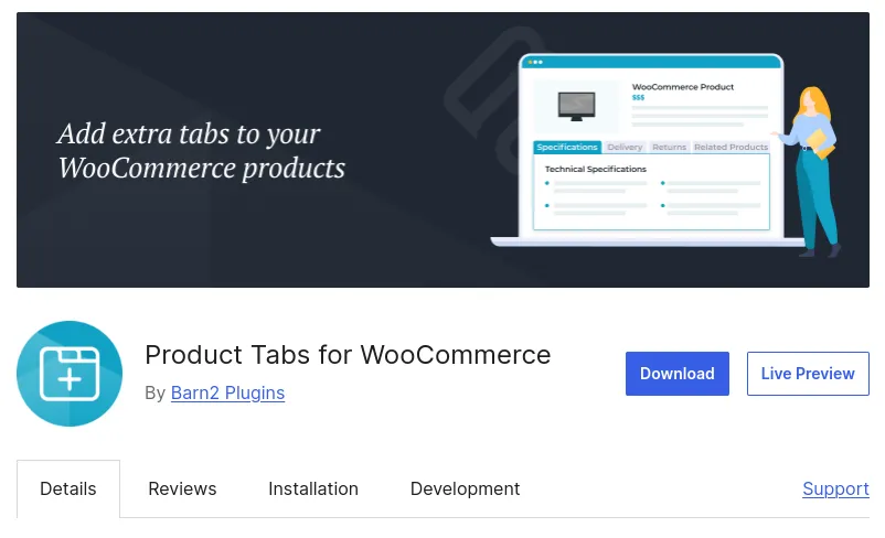 WooCommerce Product Tabs – Plugin mở rộng tab cho sản phẩm WooCommerce