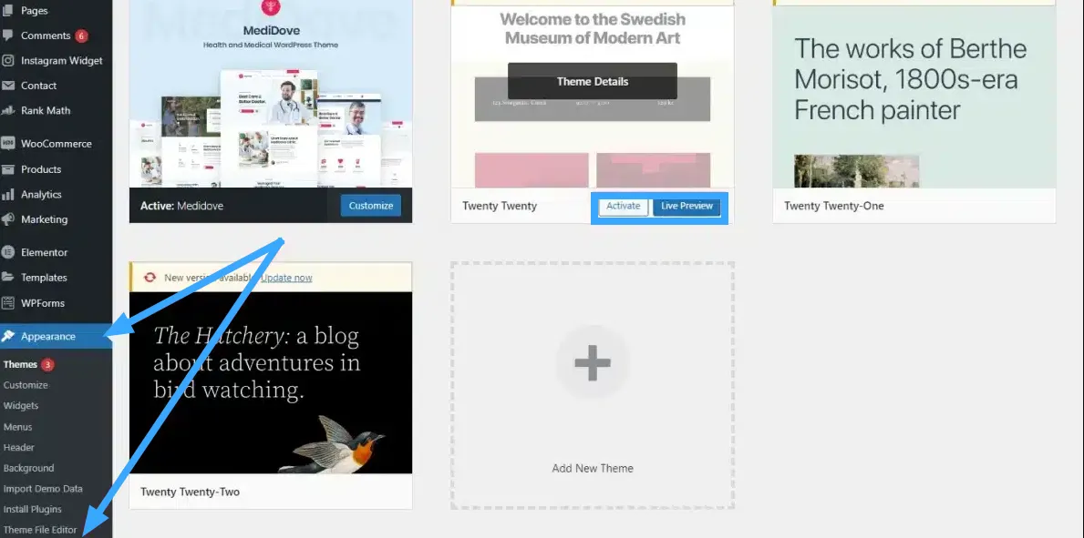 Hướng dẫn cách tạo blog cá nhân bằng WordPress đơn giản cho người mới 28 Chọn theme WordPress