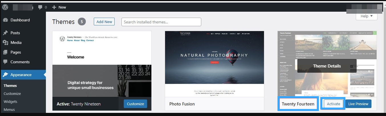 Hướng dẫn xóa theme trong WordPress kèm 26 xóa theme WordPress trong Dashboard WordPress
