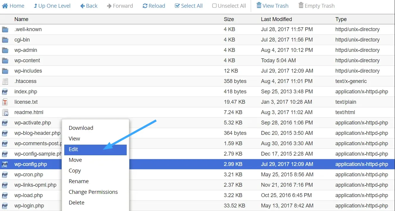 4 cách thay đổi tên miền WordPress miễn phí đơn giản 27 Chọn Edit